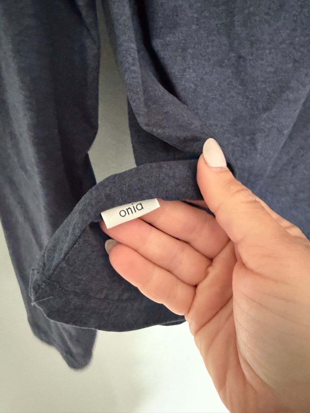 Onia "Sun Tee" Deep Indigo Long Sleeve Shirt Outdoor Casual Gorpcore - Picture 10 of 16